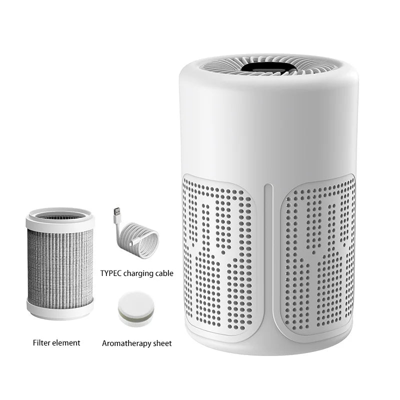 Xiaomi Mini Desktop Air Purifier HEPA Filter With Negative Ion Technology Eliminates Formaldehyde Odors Smoke And Dust Particles