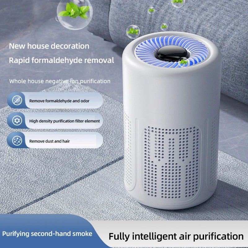 Xiaomi Mini Desktop Air Purifier HEPA Filter With Negative Ion Technology Eliminates Formaldehyde Odors Smoke And Dust Particles