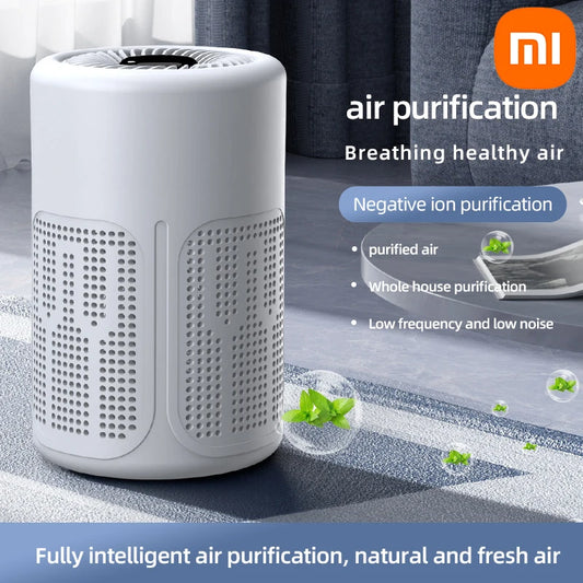 Xiaomi Mini Desktop Air Purifier HEPA Filter With Negative Ion Technology Eliminates Formaldehyde Odors Smoke And Dust Particles